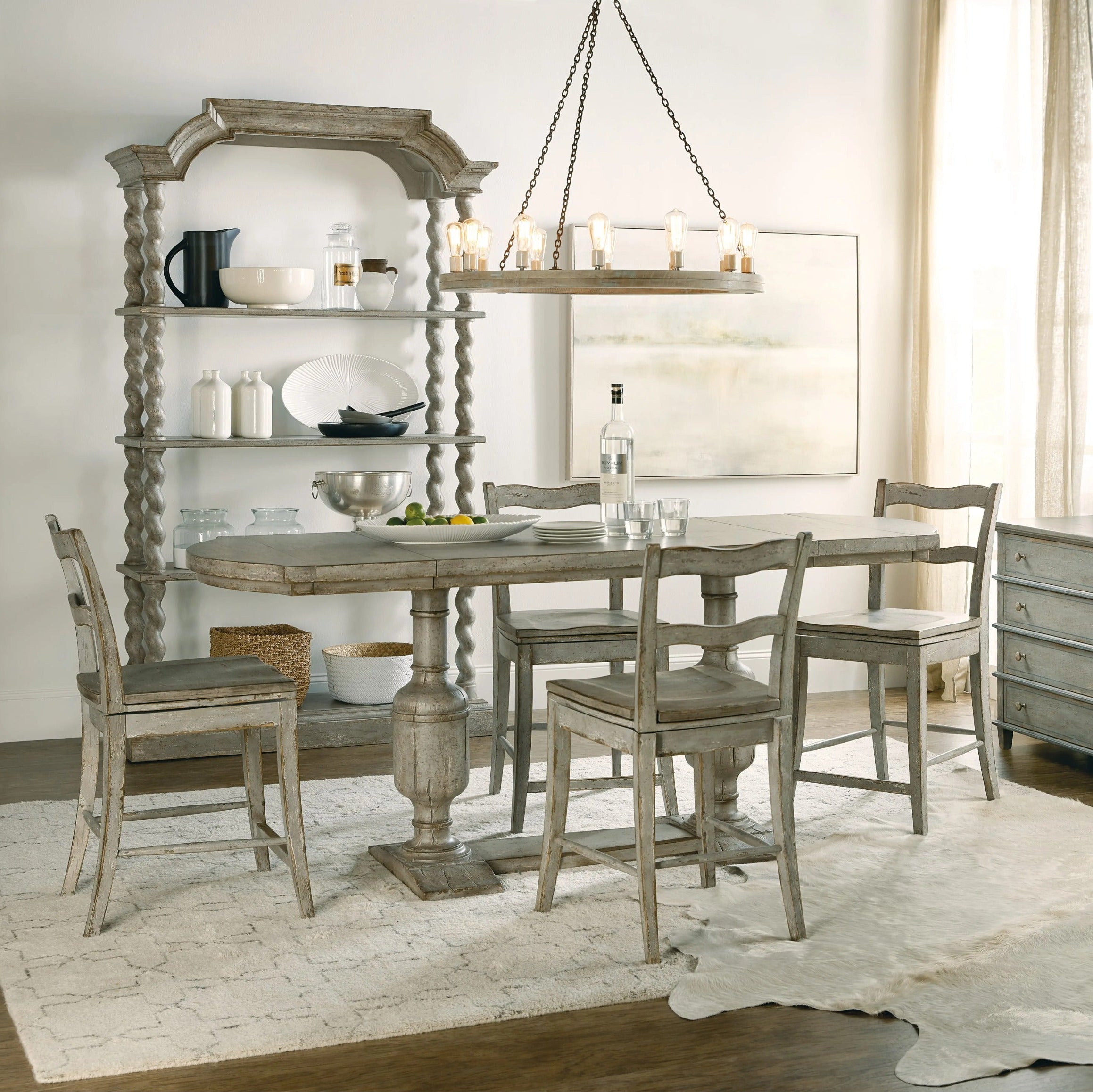 Alfresco La Riva Ladder Back Swivel Counter Stool - Stool