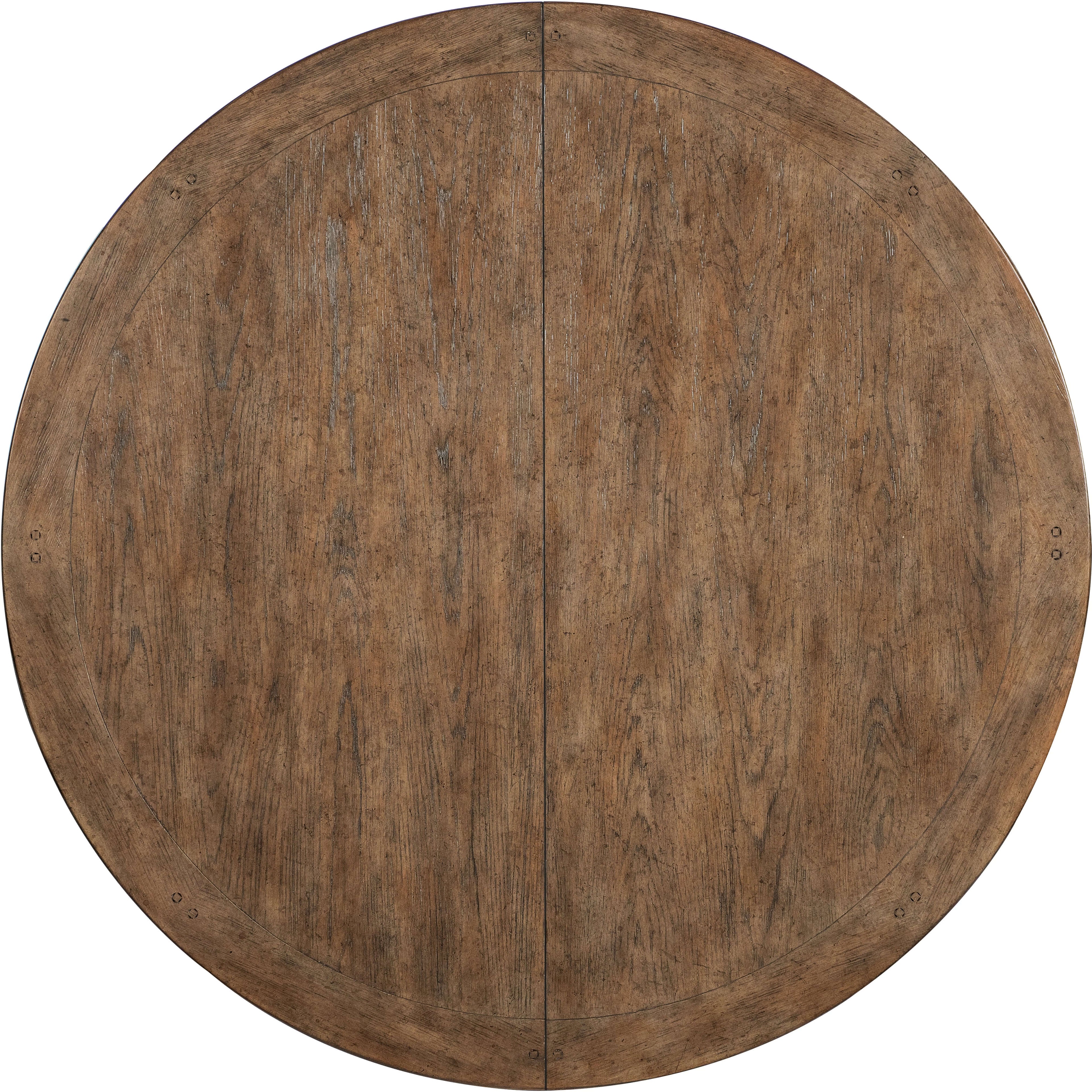 Americana Round Pedestal Dining Table With Leaf - Leaf