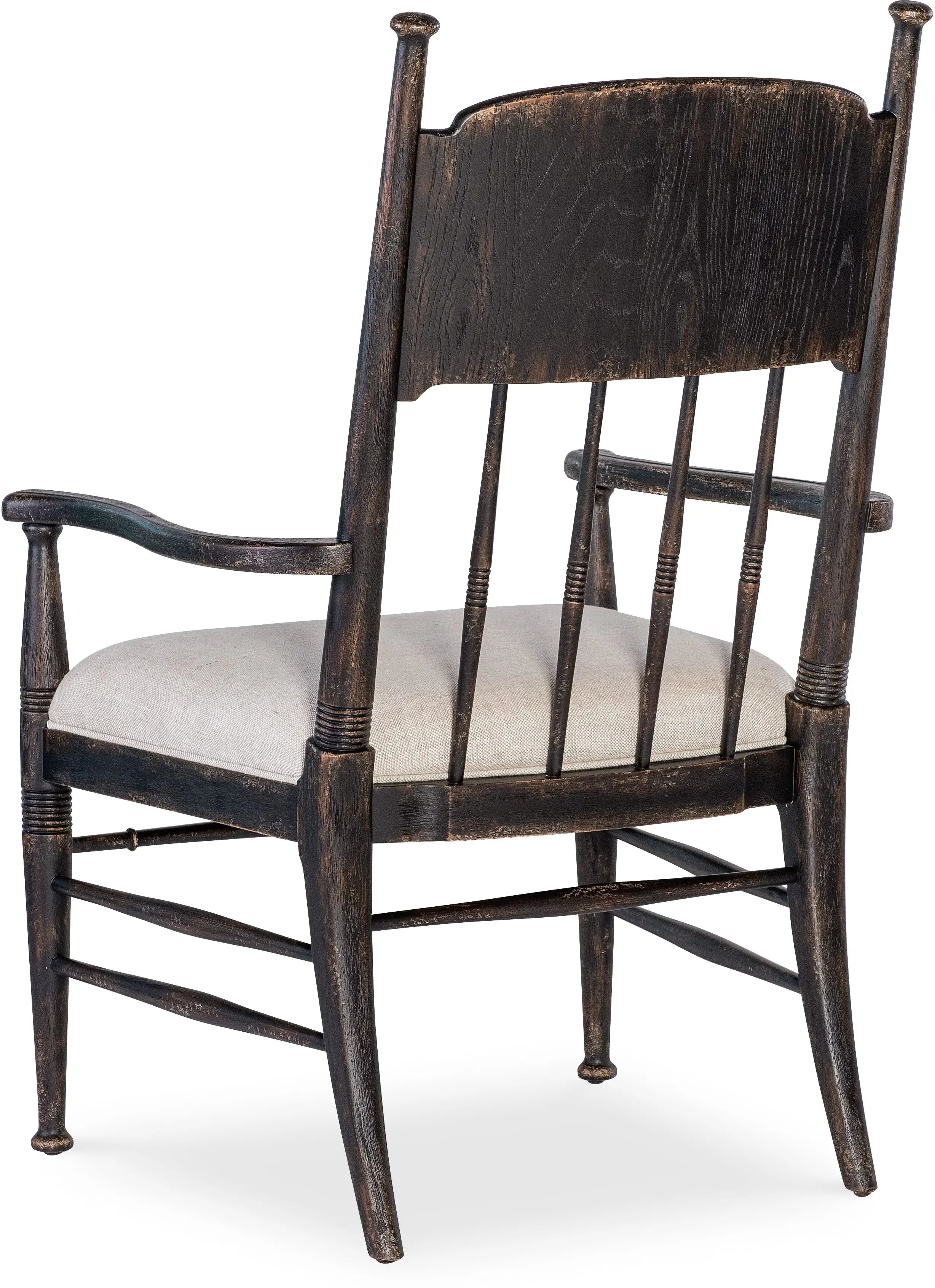 Americana Upholstered Seat Arm Chair - Worn White