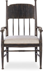 Americana Upholstered Seat Arm Chair - Worn White