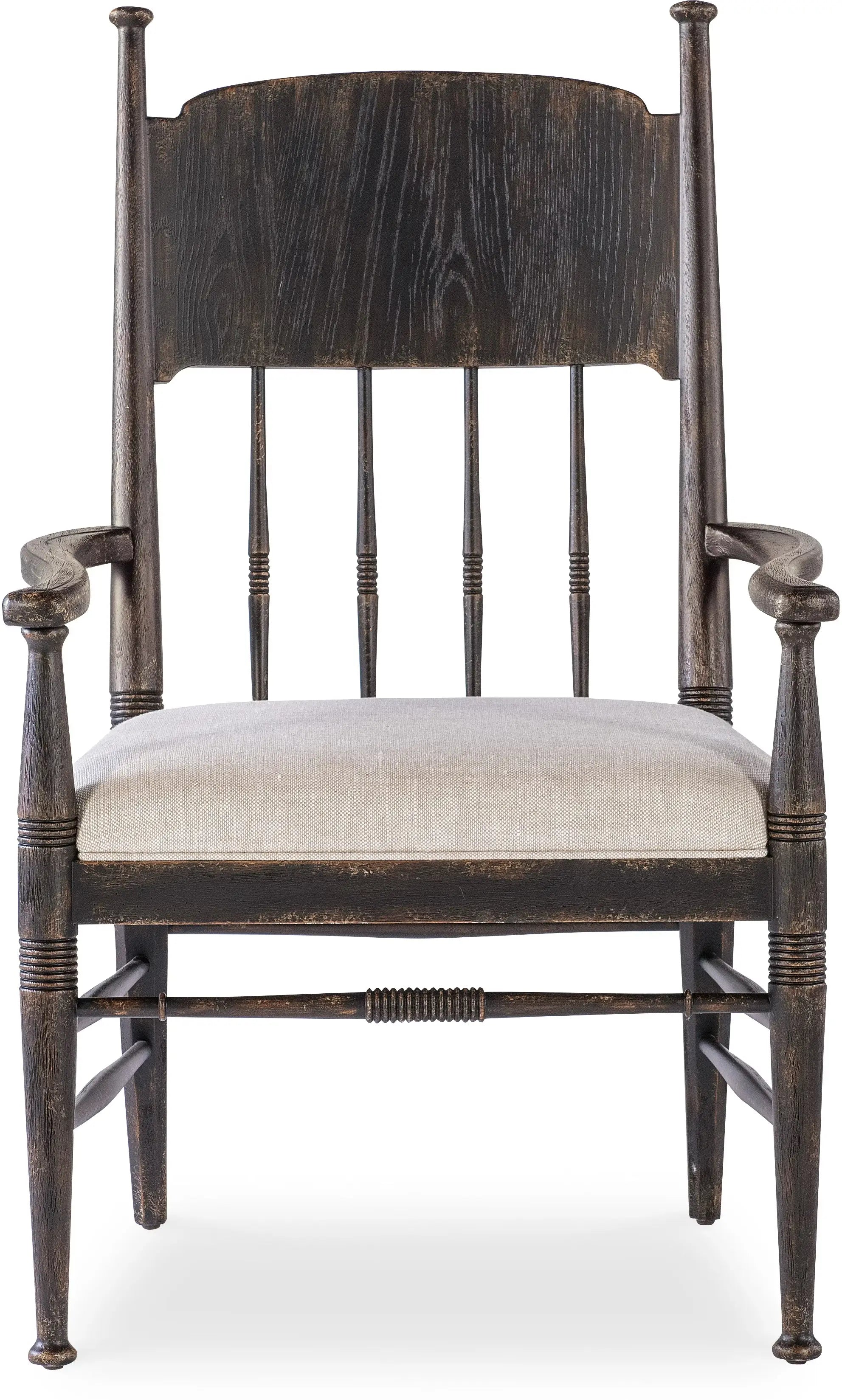 Americana Upholstered Seat Arm Chair - Worn White