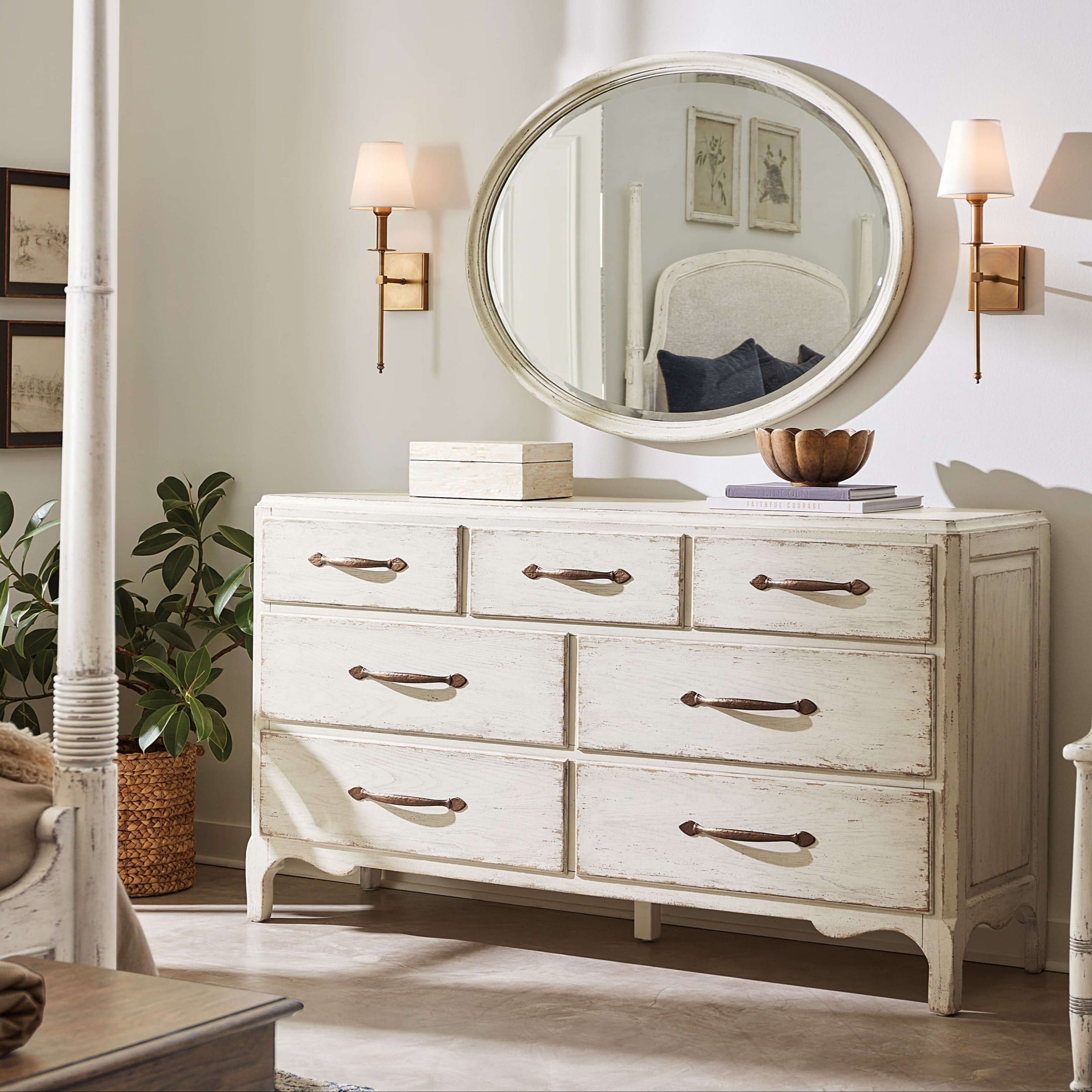 Americana Seven Drawer Dresser - Black