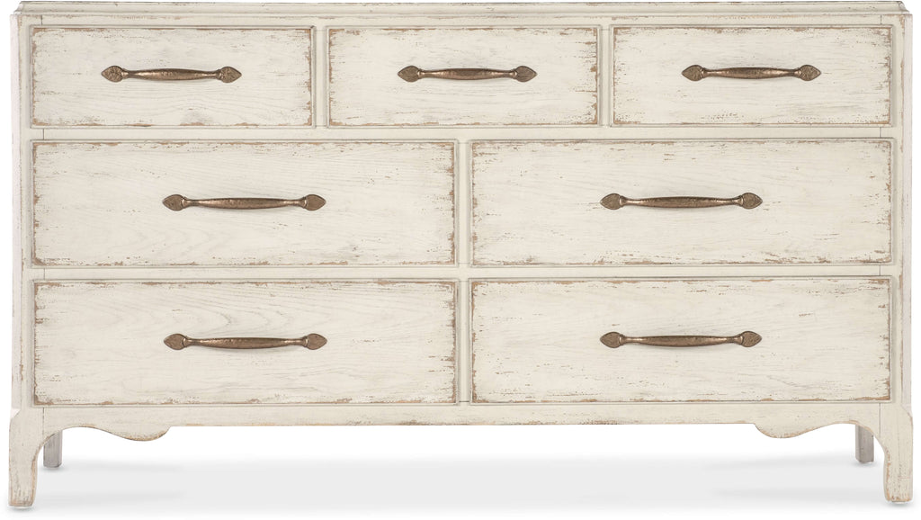 Americana Seven Drawer Dresser - Black