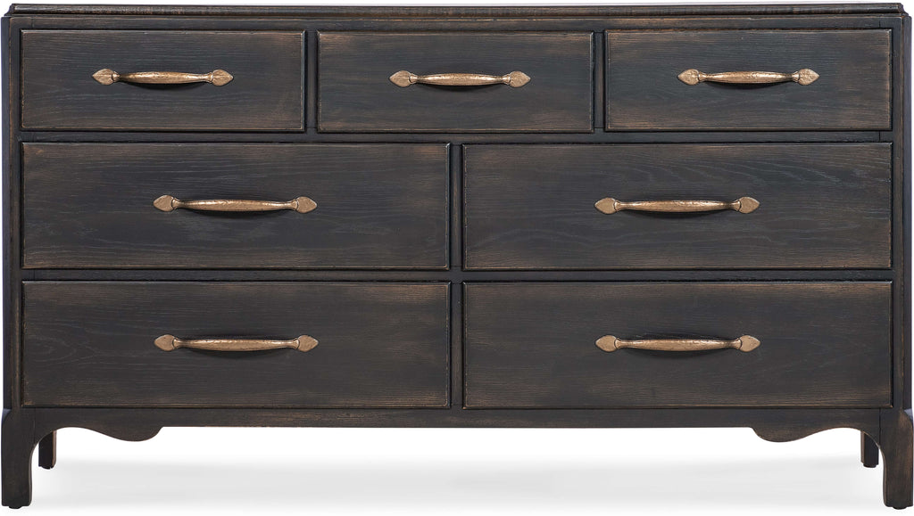 Americana Seven Drawer Dresser - Black