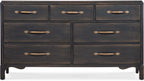 Americana Seven Drawer Dresser - Black