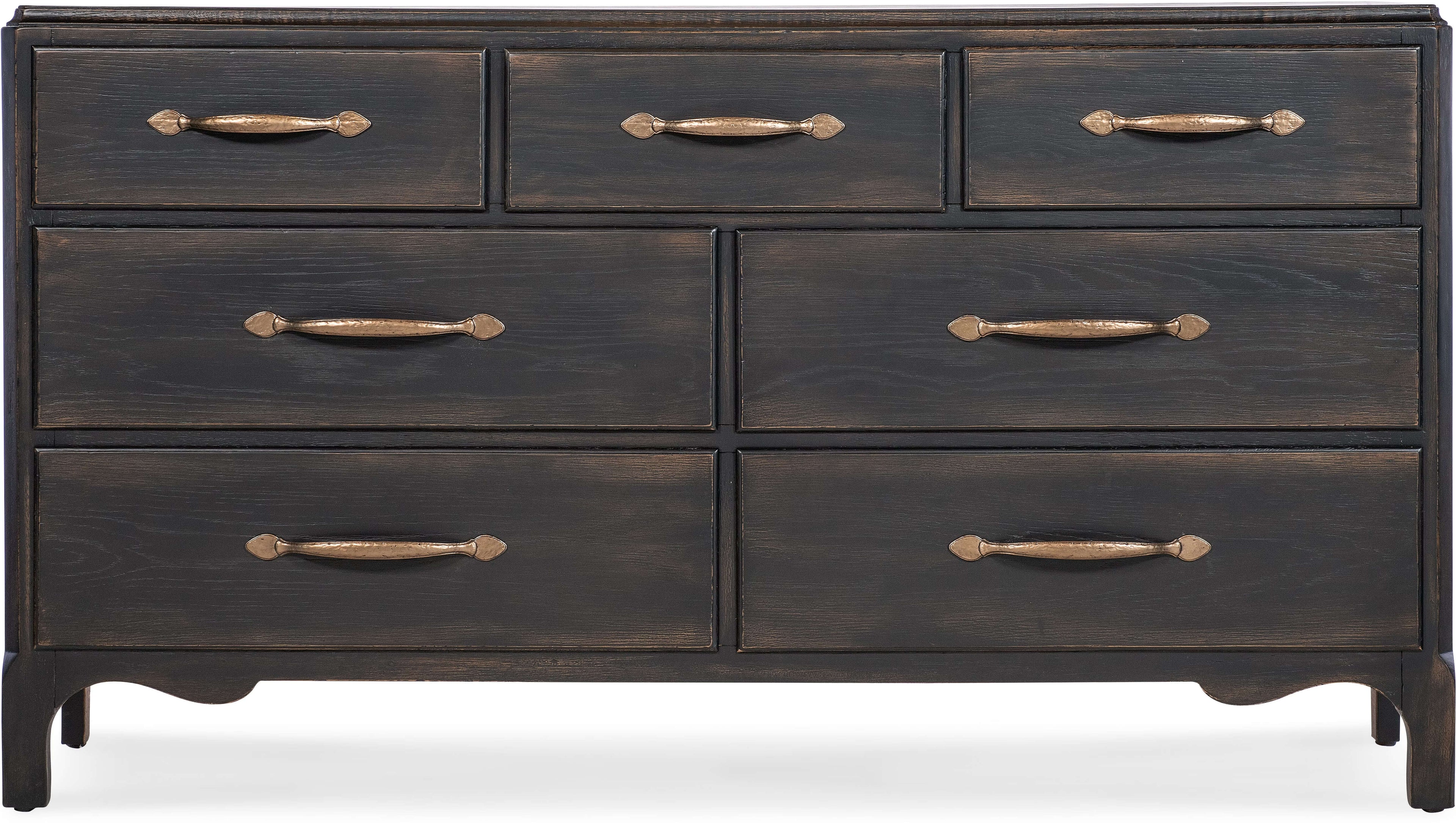 Americana Seven Drawer Dresser - Black