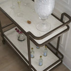 Aged Gold Bar Cart - Gold