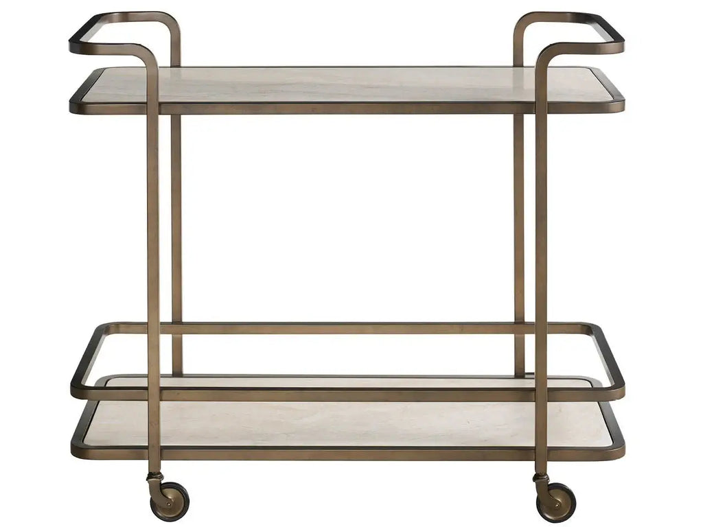 Aged Gold Bar Cart - Gold