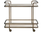 Aged Gold Bar Cart - Gold