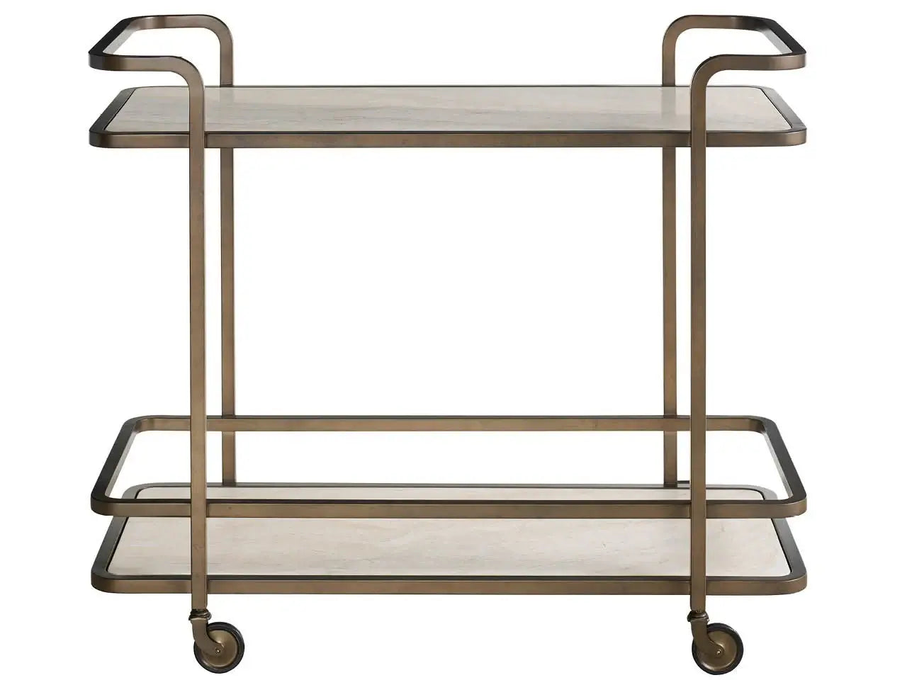 Aged Gold Bar Cart - Gold
