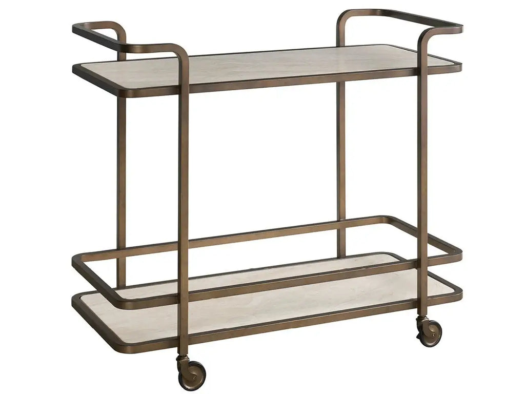 Aged Gold Bar Cart - Gold