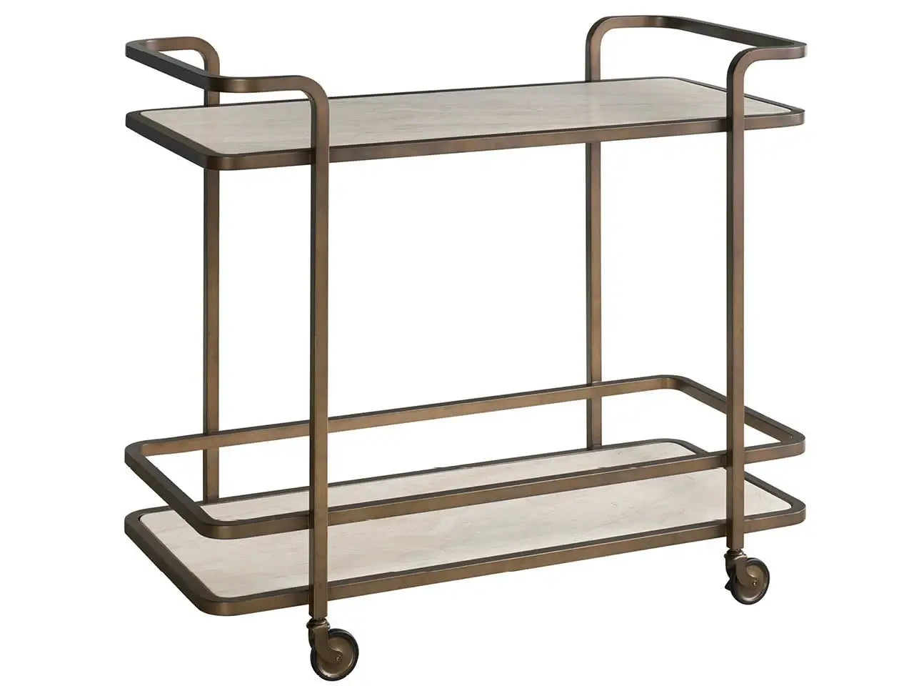 Aged Gold Bar Cart - Gold
