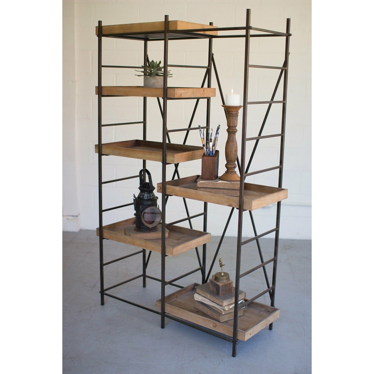 Adjustable Shelves Iron Shelving Unit