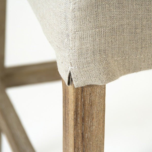 Avignon Red Stripe Slipcover Counter Stool - Red