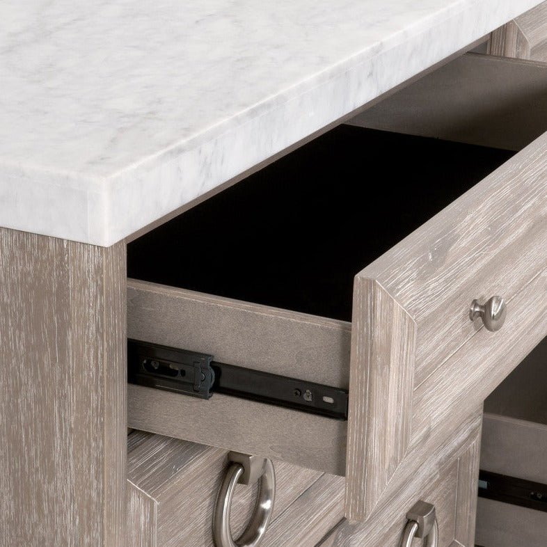 Azure Carrera Natural Gray 6 Drawer Double Dresser - Natural