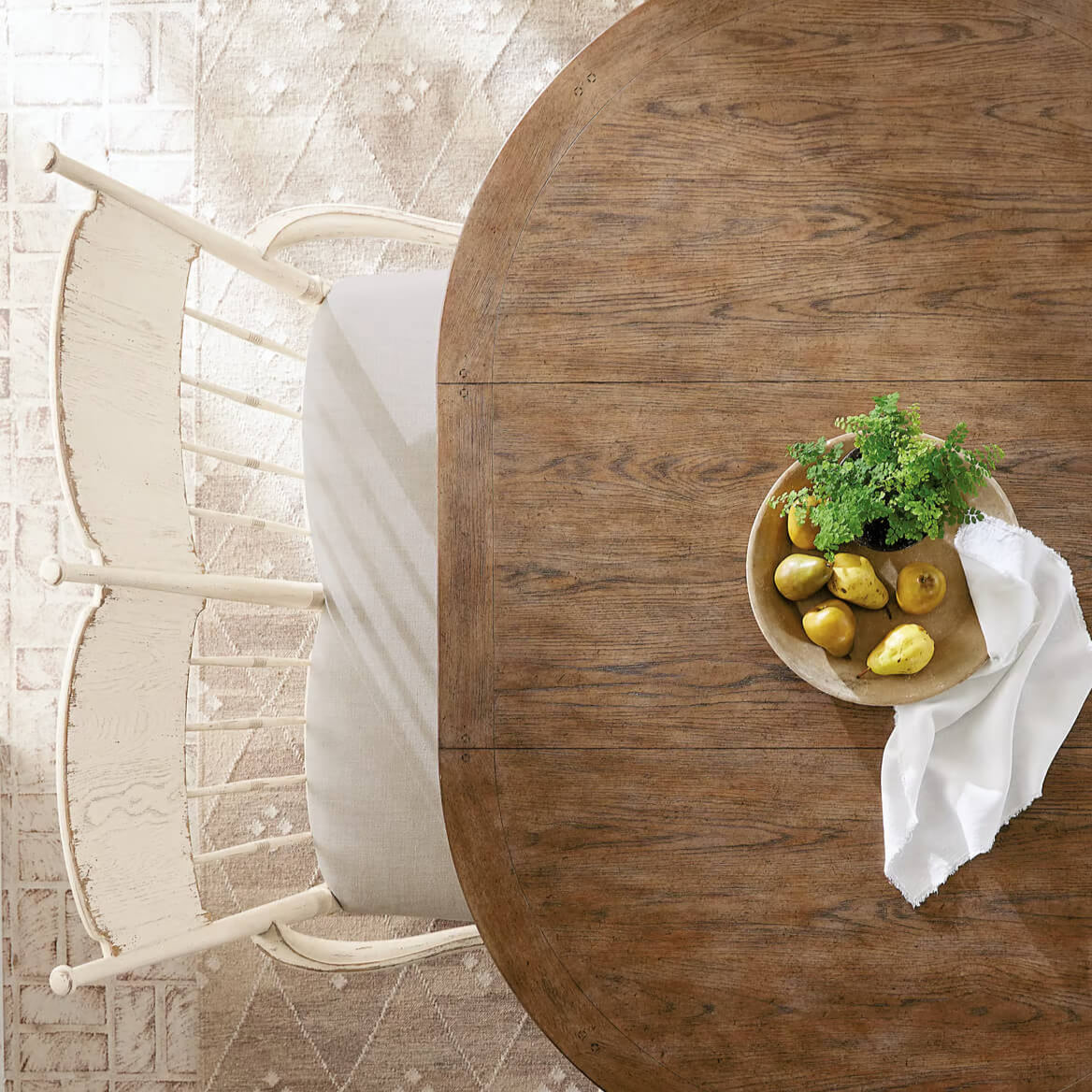 Americana Dining Bench - Worn White